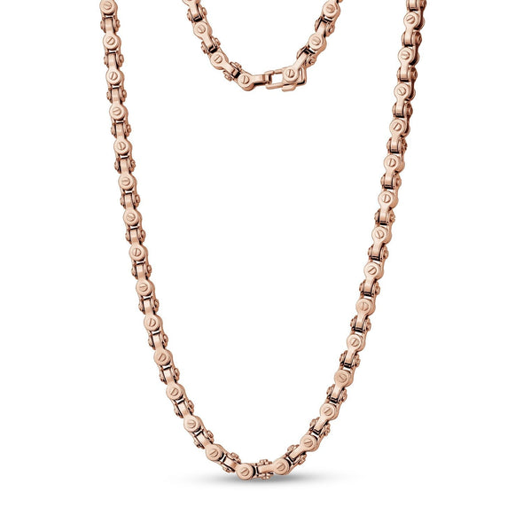 Modern Rose Gold Bicycle Chain Necklace