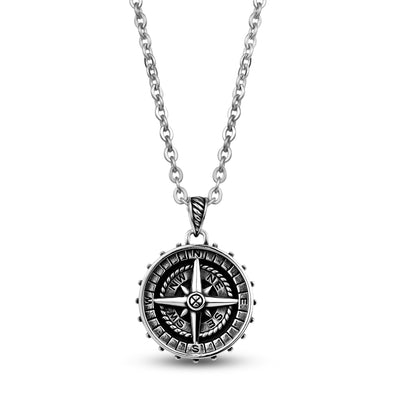 Engravable Compass Pendant