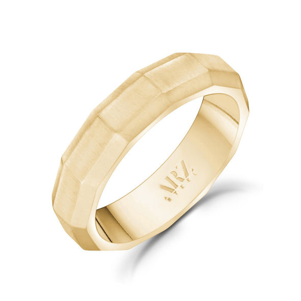 5mm Matte Faceted Engravable Band