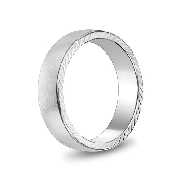 6mm Matte Flat Engravable Band