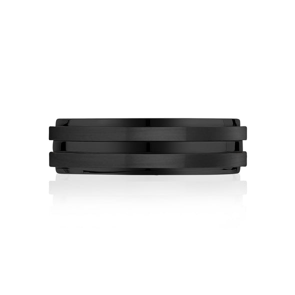 7mm Black Engravable Band