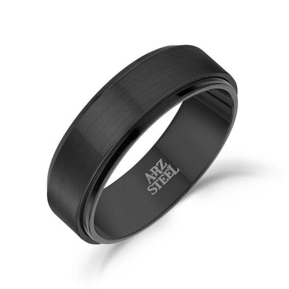 7mm Matte Black Engravable Band