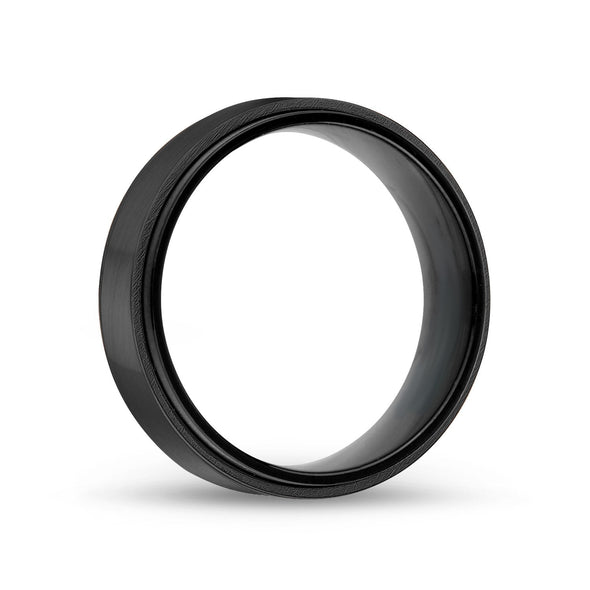 7mm Matte Black Engravable Band