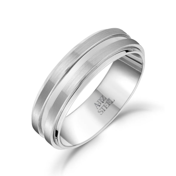 7mm Matte Steel Engravable Band