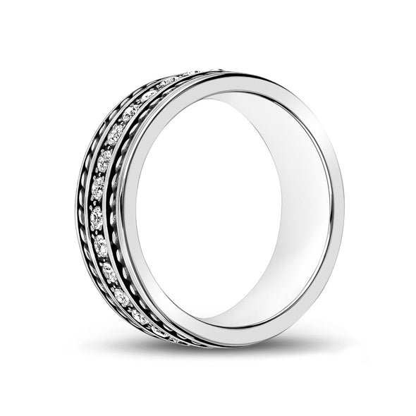 8mm C.Z Stone Engravable Band