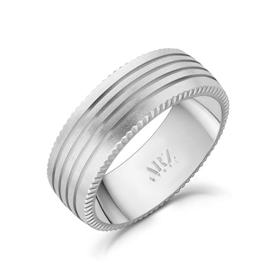 8mm Four Lined Engravable Band