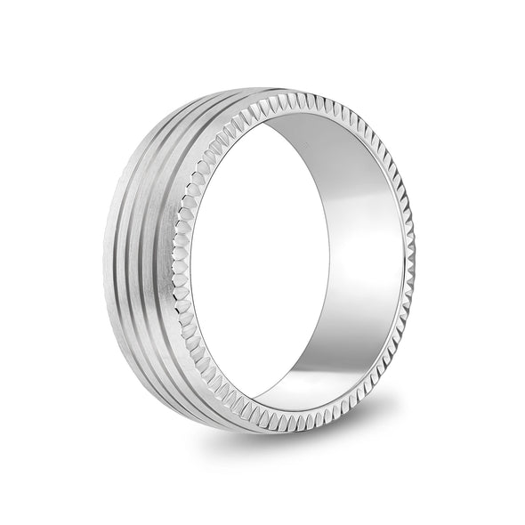 8mm Four Lined Engravable Band