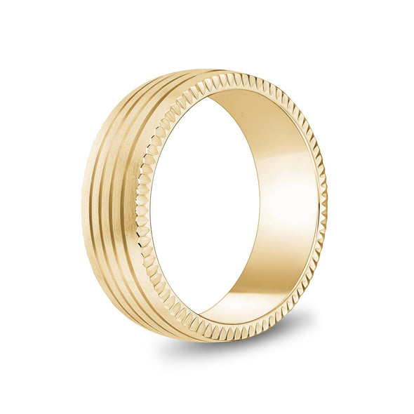 8mm Four Lined Engravable Band