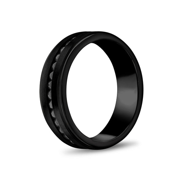 Black Stone Engravable Matte Band