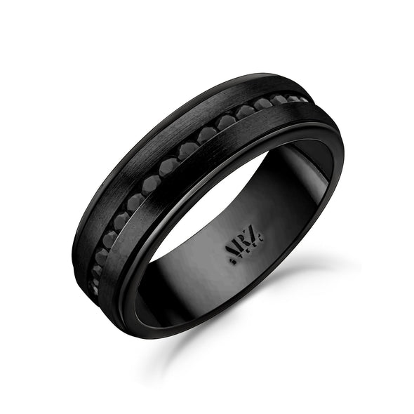 Black Stone Engravable Matte Band