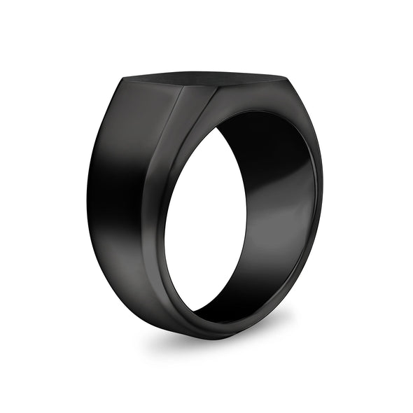 Matte & Shiny Engravable Signet Ring