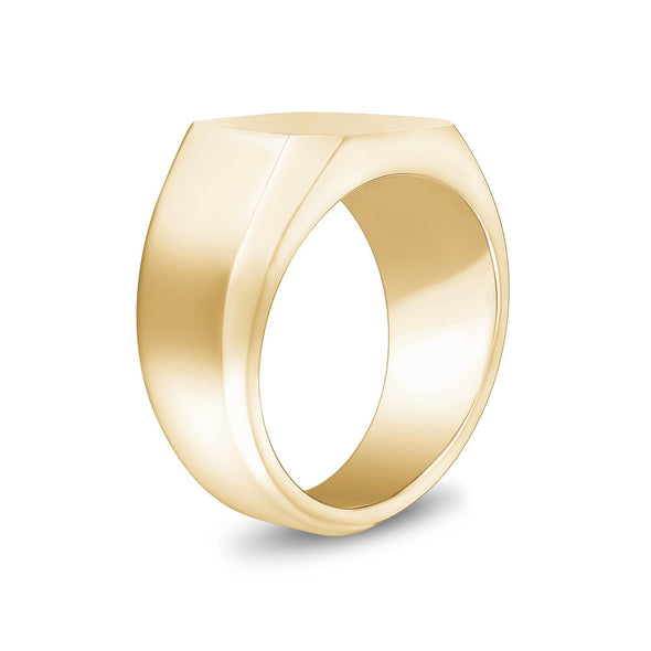 Matte & Shiny Engravable Signet Ring