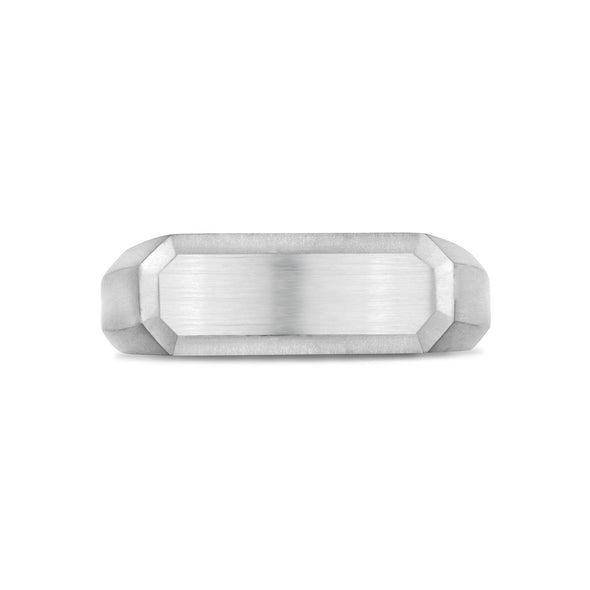 Engravable Rectangle Matte Signet Ring