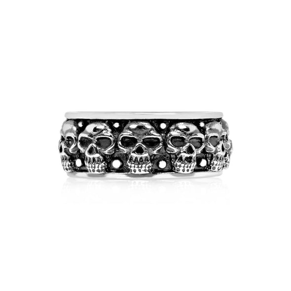 Skull Bridge Engravable Ring