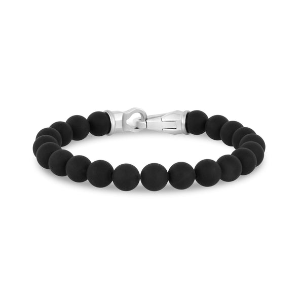 8mm Matte Clasp Bead Bracelet