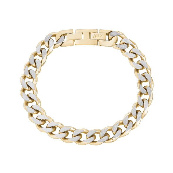 11mm Two Tone Cuban Link Bracelet