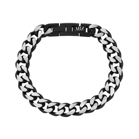 11mm Two Tone Cuban Link Bracelet