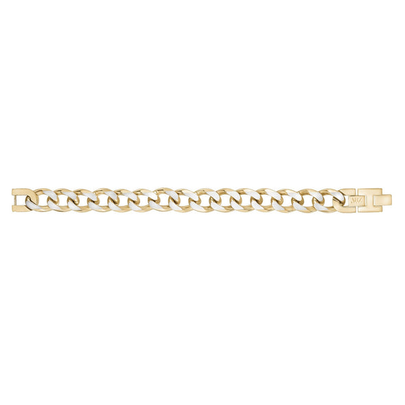 14mm Two Tone Cuban Link Bracelet