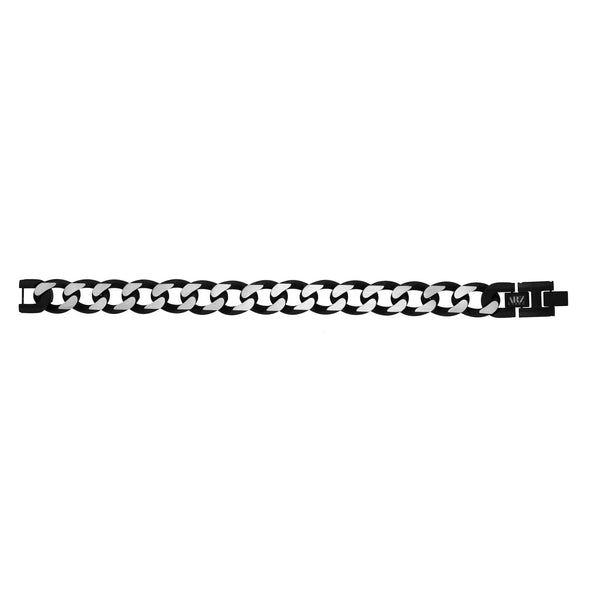 14mm Two Tone Cuban Link Bracelet