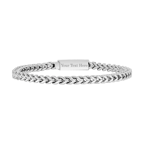 4mm Franco Link Engravable Bracelet