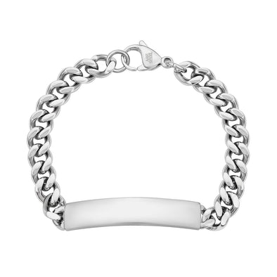 8mm Cuban Link Engravable ID Bracelet