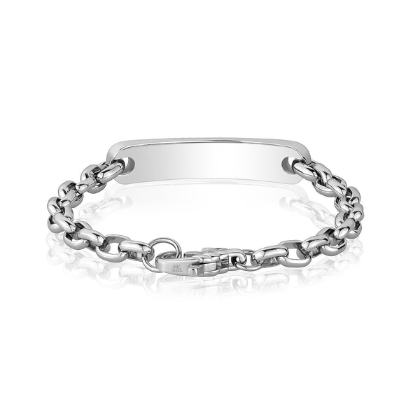 Oval Link Engravable ID Bracelet