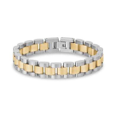 Two Tone Watch Link Bracelet