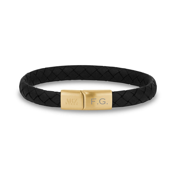 8mm Flat Leather Engravable Bracelet