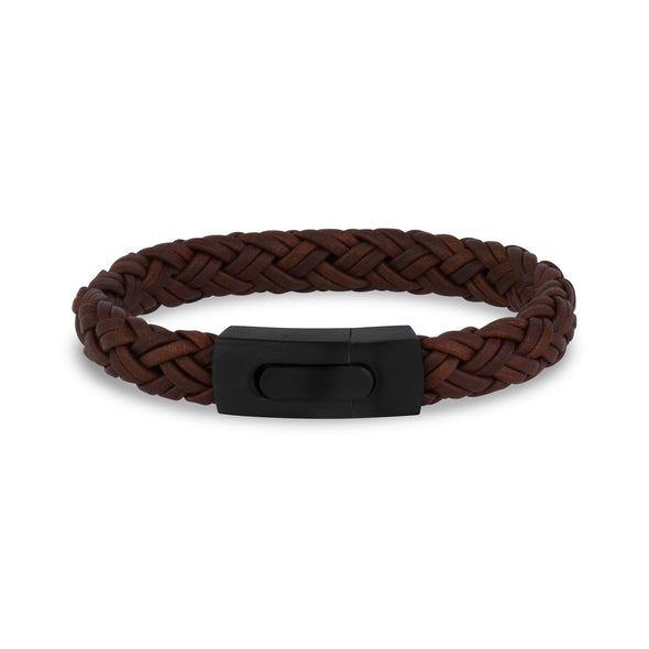 9mm Woven Leather Engravable Bracelet