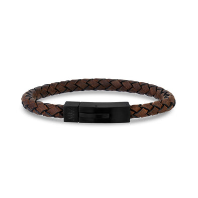 6mm Brown Leather Engravable Bracelet