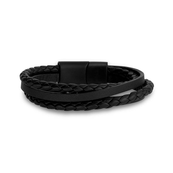 Multi Strand Engravable Leather Bracelet