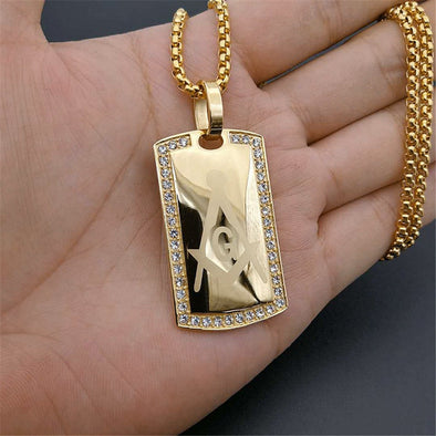 Masonic Dog Tag Necklace