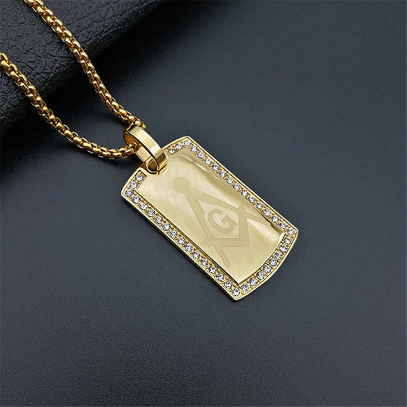 Masonic Dog Tag Necklace