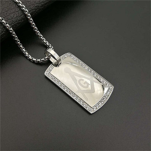 Masonic Dog Tag Necklace