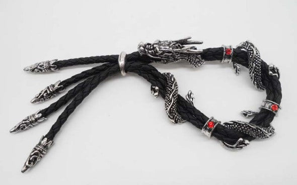 Classic Leather Dragon Bracelet