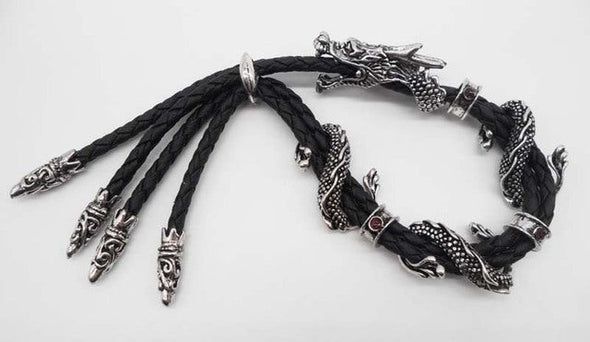 Classic Leather Dragon Bracelet