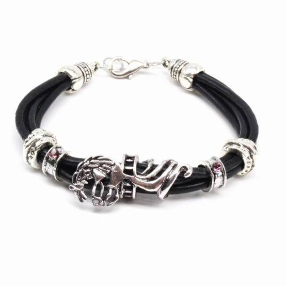 Classic Leather Dragon Bracelet