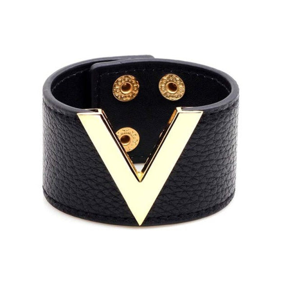 V Leather Bracelet