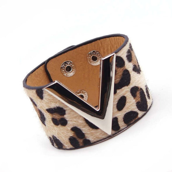 V Leather Bracelet