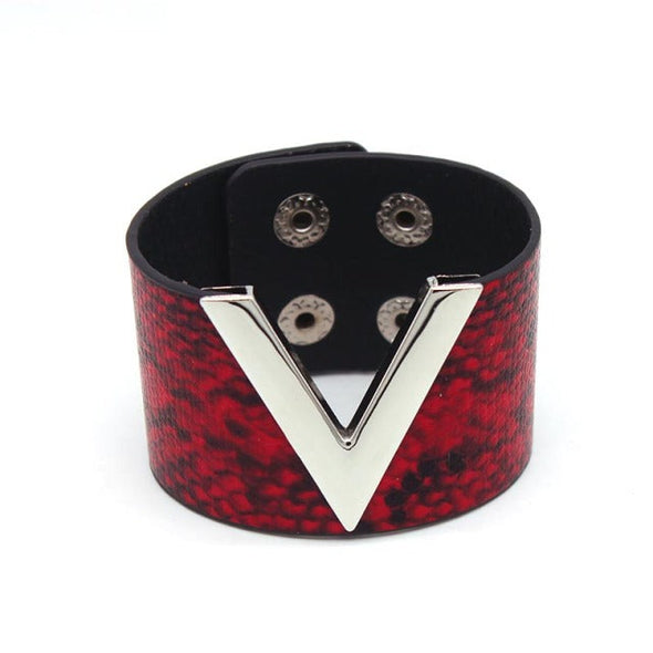 V Leather Bracelet