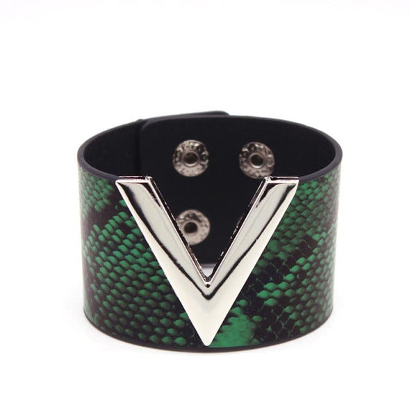 V Leather Bracelet