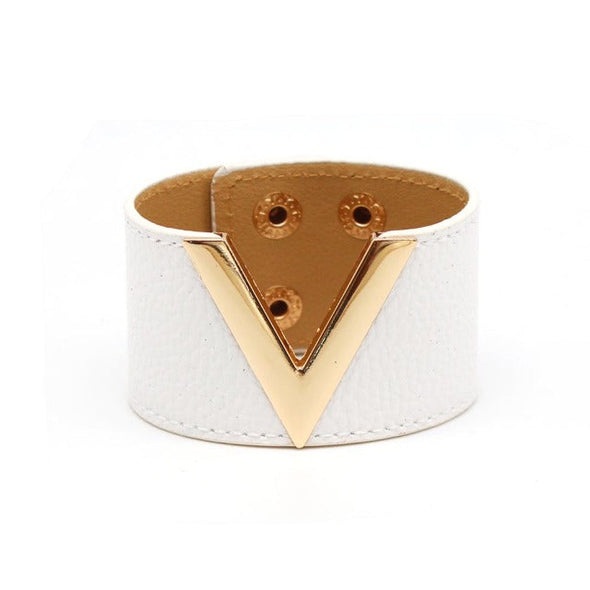 V Leather Bracelet