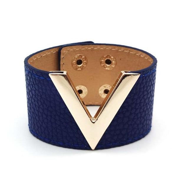 V Leather Bracelet