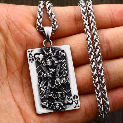 Skeleton King Spades Necklace