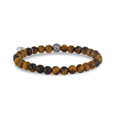 6mm Brown Tiger Eye Stretch Bead Bracelet