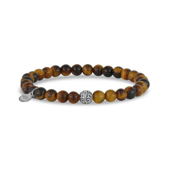 6mm Brown Tiger Eye Stretch Bead Bracelet