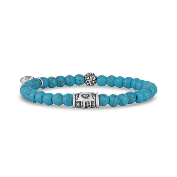 6mm Hamsa Stretch Bead Bracelet