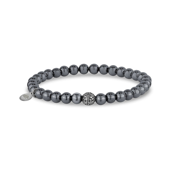 6mm Hematite Stretch Bead Bracelet