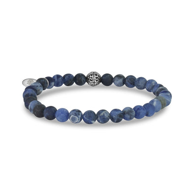 6mm Matte Blue Sodalite Stretch Bead Bracelet