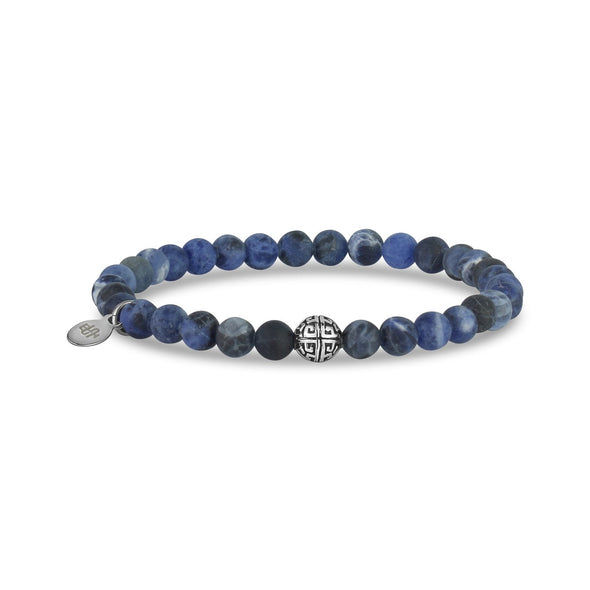 6mm Matte Blue Sodalite Stretch Bead Bracelet